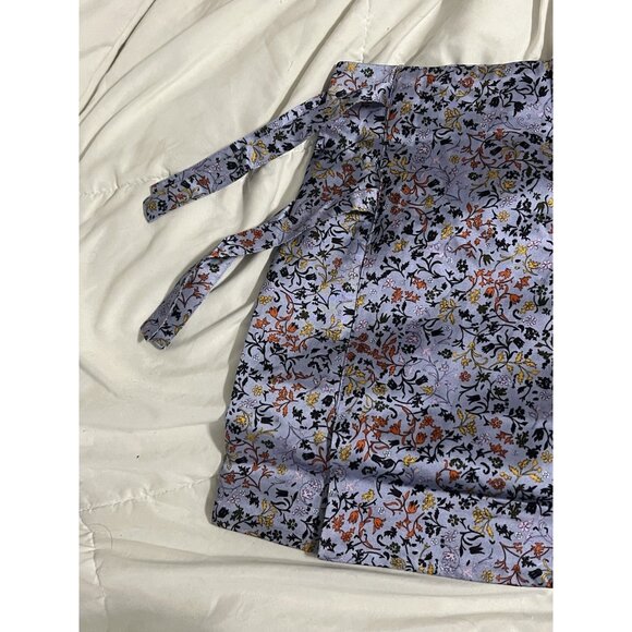 Elliette Floral Mini Skirt With Side Ties Silk Blend Size 2 - Picture 3 of 13